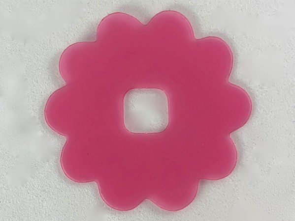 Clikits Icon Accent, Flower 4 1/8 x 4 1/8, 10 Petals in Trans-Dark Pink
