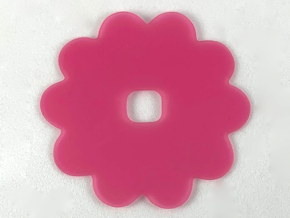 Clikits Icon Accent, Flower 5 3/8 x 5 3/8, 10 Petals in Trans-Dark Pink