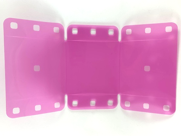 Clikits Rectangle 14 x 26 1/2 with Rounded Corners and 20 Holes [Tri-fold] in Trans-Dark Pink