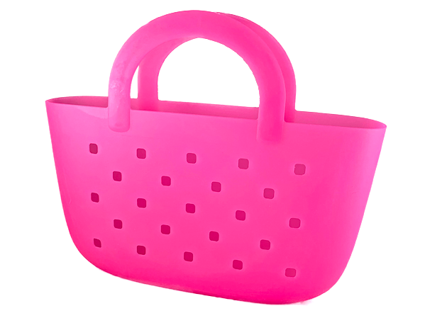 Clikits Tote, 29 x 23 x 7 with 23 Holes in Trans-Dark Pink
