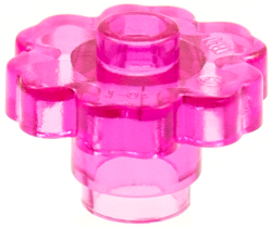 Plant, Flower 2 x 2 - Round [Open Stud] in Trans-Dark Pink