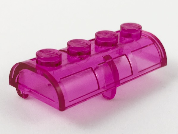 Treasure Chest Lid [Thick Hinge] in Trans-Dark Pink