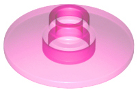 Dish 2 x 2 Inverted [Radar] in Trans-Dark Pink