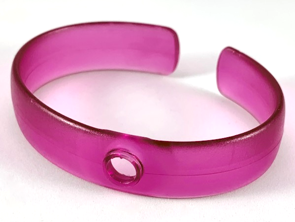 Clikits Bracelet, Bangle with Hole in Trans-Dark Pink