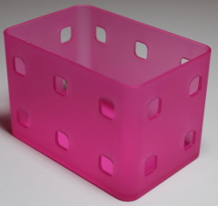 Clikits Container, 6 x 9 x 5 with 20 Holes in Trans-Dark Pink