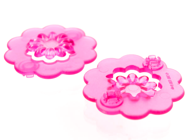 Clikits Icon, Flower 4.5 x 4.5 with 10 Petals, 2 Pins in Trans-Dark Pink