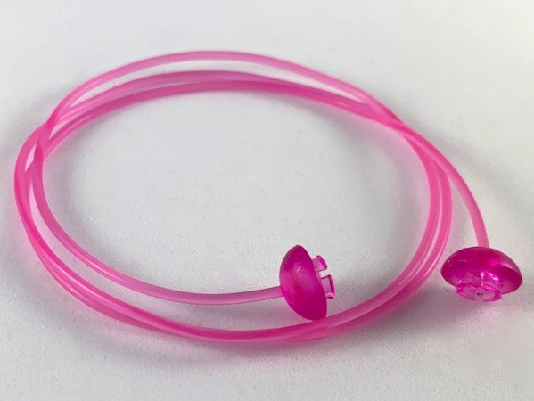 Clikits Cord, Jelly String, 470mm, Same Colored Caps in Trans-Dark Pink