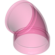 Tube, Slide Curved 45deg in Trans-Dark Pink