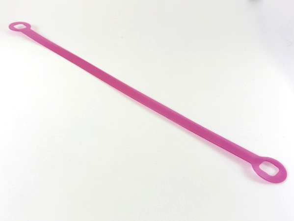 Clikits Strip, 1 7/8 x 25 1/4 with Rounded Ends with Holes in Trans-Dark Pink
