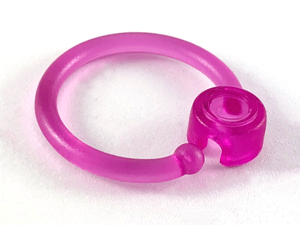 Clikits Ring / Keyring 3.5 x 3.5 in Trans-Dark Pink