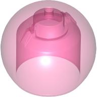Helmet Round Sphere with Small Hole in Trans-Dark Pink