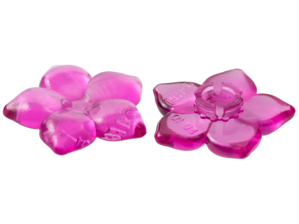 Clikits Icon, Flower 2 x 2 Large, 5 Petals with Pin in Trans-Dark Pink