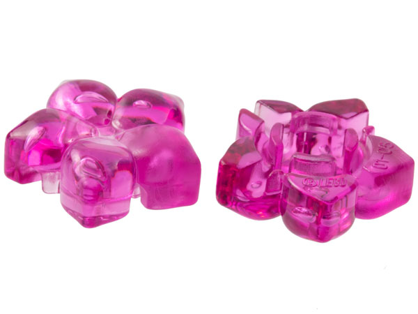 Clikits Icon, Flower 2 x 2 Large, 5 Petals with Hole in Trans-Dark Pink