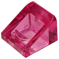 Brick Sloped 30° 1 x 1 x 2/3 (Cheese Slope) in Trans-Dark Pink