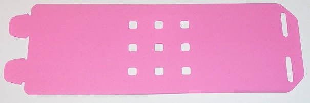 Clikits Rectangle 30 x 12 with 2 Slots & Tabs and 9 Holes (Pencil Holder Cylinder) in Trans-Dark Pink