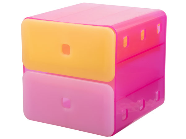 Clikits Container Cube Drawer Unit in Trans-Dark Pink