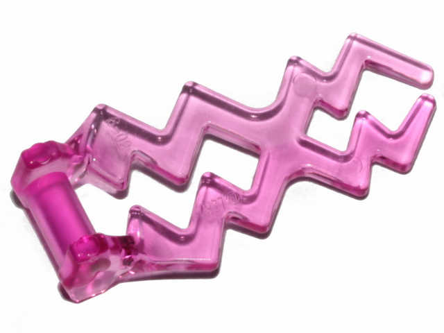 Wave / Lightning Angular, Double in Trans-Dark Pink
