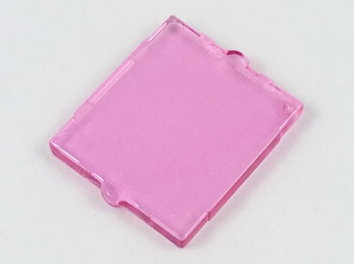 Glass for Window 1 x 2 x 2 Flat in Trans-Dark Pink