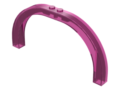 Brick Arch 1 x 12 x 5 Curved Top in Trans-Dark Pink