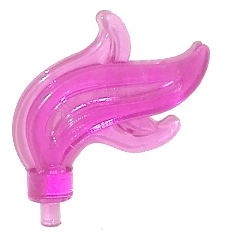Flame / Headwear Accessory Plume / Feather, Triple Point in Trans-Dark Pink