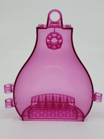 Pod, Round Tapering with Loop on Top in Trans-Dark Pink