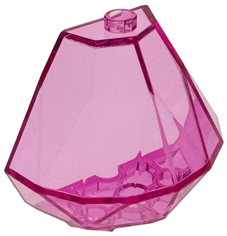 Rock, Crystal 5 x 2 1/2 x 2 1/3 in Trans-Dark Pink