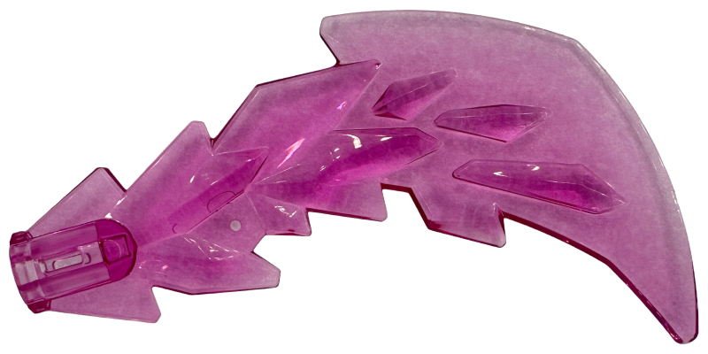 Wave / Lightning 5 x 6 with Axle Hole in Trans-Dark Pink