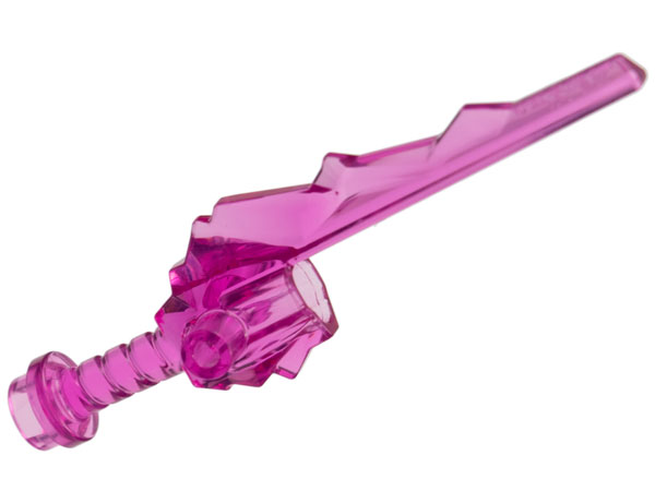Weapon Sword Crystalized with Hilt and Pin in Trans-Dark Pink