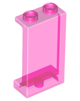 Panel 1 x 2 x 3 [Side Supports / Hollow Studs] in Trans-Dark Pink