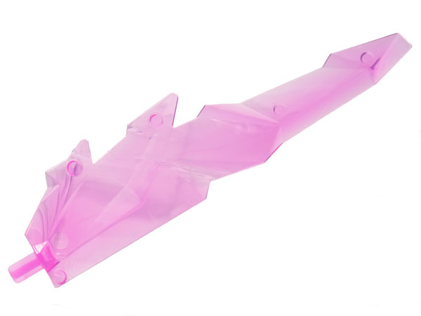 Weapon Sword with Jagged Edges, Axle in Trans-Dark Pink