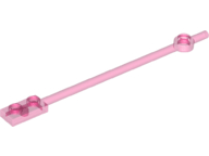 Bar 1 x 12 with 1 x 2 Plate End with Hollow Studs and 1 x 1 Round Plate End in Trans-Dark Pink