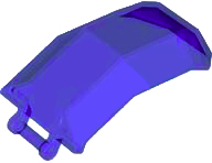Windscreen 4 x 4 x 4 2/3 with Handle in Trans-Purple
