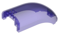 Windscreen 16 x 8 x 6 Curved with 3 Pin Holes in Trans-Purple