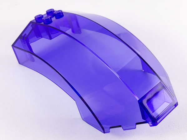 Windscreen 6 x 10 x 4 Curved in Trans-Purple