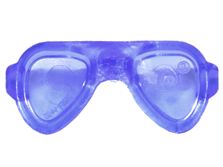 Headwear Accessory Glasses with Pin in Trans-Purple