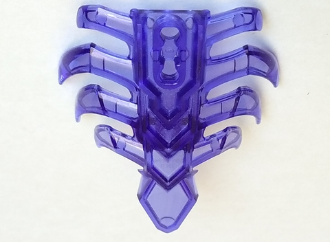 Large Figure Torso Cover, Armour, Ribbed in Trans-Purple