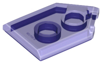 Tile Special 2 x 3 Pentagonal in Trans-Purple