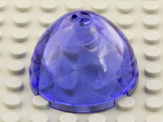 Pod, Elongated, Faceted 4 x 4 x 1 2/3 (Dragon Egg Top) in Trans-Purple