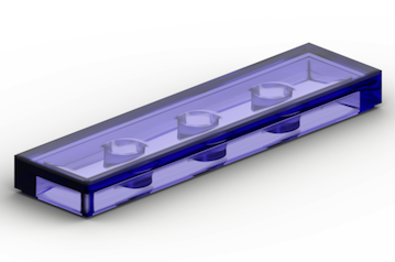 Tile 1 x 4 with Groove in Trans-Purple
