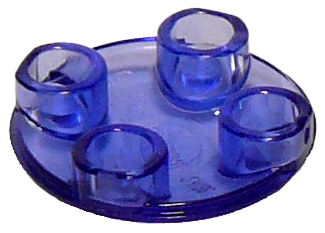 Plate Round 2 x 2 with Rounded Bottom [Boat Stud] in Trans-Purple