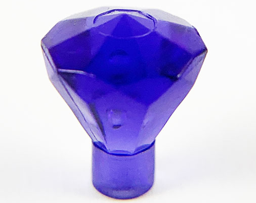 Rock 1 x 1 Jewel / Gem 24 Facet in Trans-Purple