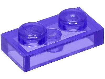 Plate 1 x 2 in Trans-Purple