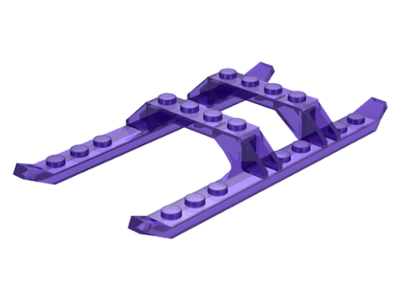 Helicopter Skid Rails 12 x 6 in Trans-Purple