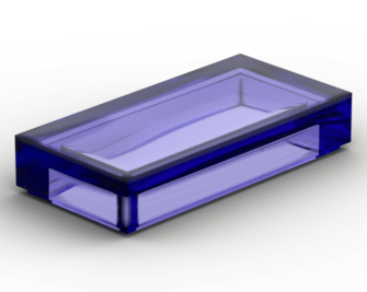 Tile 1 x 2 with Groove in Trans-Purple