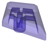 Tile Special 1 x 2 Diamond Plain in Trans-Purple