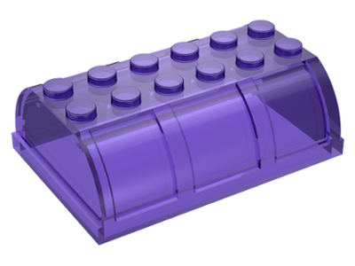 Trunk / Chest Lid 4 x 6 x 1 2/3 in Trans-Purple