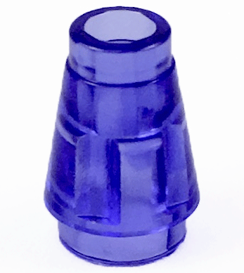 Cone 1 x 1 [Top Groove] in Trans-Purple