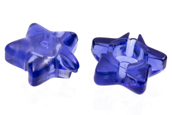 Clikits Icon, Star 2 x 2 Small, with Hole in Trans-Purple