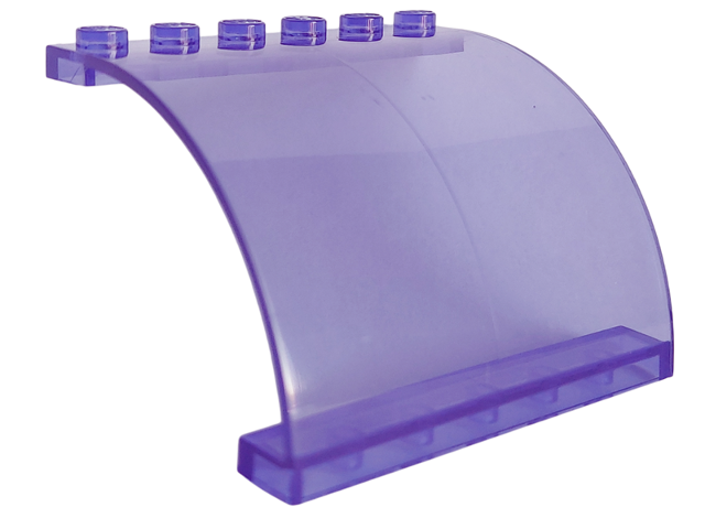 Panel 6 x 5 x 3 1/3 Curved Top in Trans-Purple