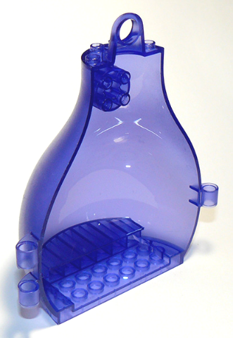Pod, Round Tapering with Loop on Top in Trans-Purple